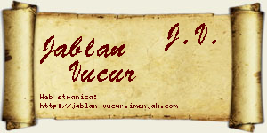 Jablan Vučur vizit kartica